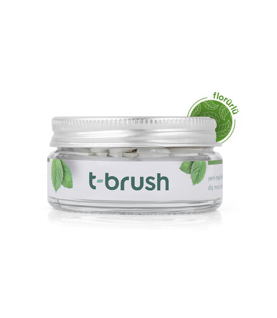 T-Brush Diş Macunu Tableti - Nane (Florürlü)