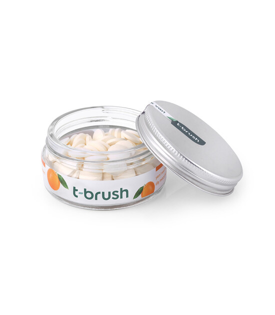 T-Brush Diş Macunu Tableti - Portakal (Florürlü)