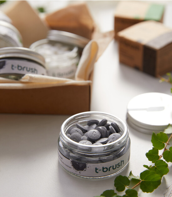 T-Brush Diş Macunu Tableti - Activated Charcoal (Florürsüz)