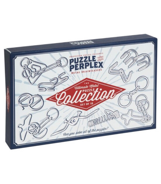 Professor Puzzle Puzzle and Perplex // Metal Puzzle Set of 10