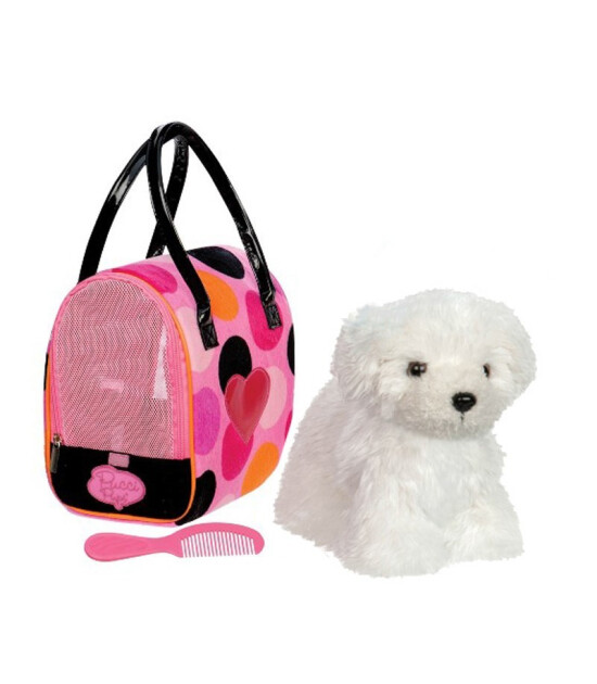 Pucci Pups Çantalı Peluş Köpek // Bichon Frize