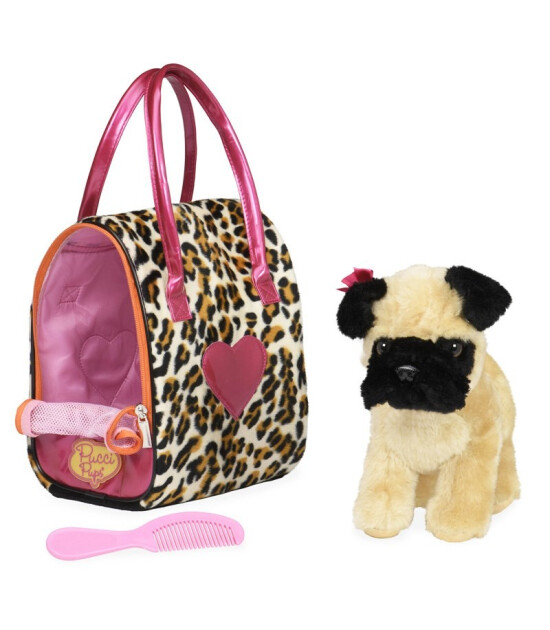 Pucci Pups Çantalı Peluş Köpek // Pug