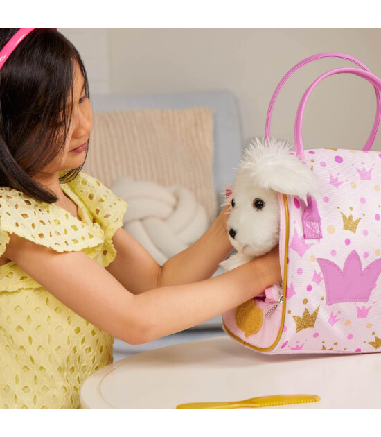 Pucci Pups Çantalı Peluş Köpek Çantası // Maltese - Beyaz