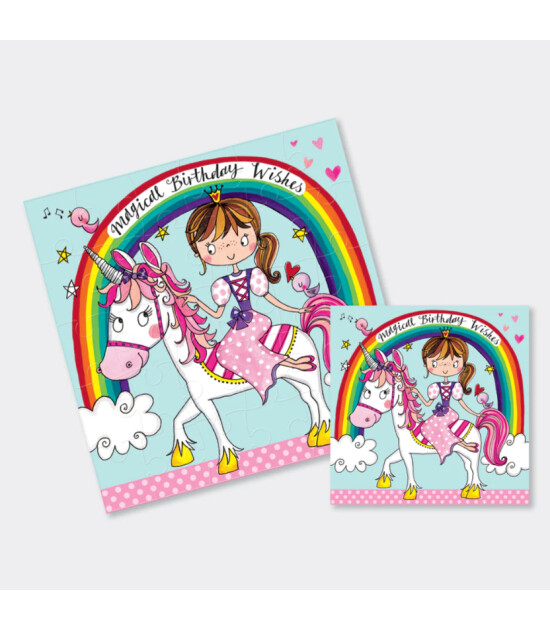 Rachel Ellen Yapbozlu Tebrik Kartı // Princess & Unicorn
