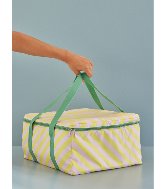 Rice Soğutucu Çanta - Sarı Çizgili