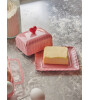 Rice Seramik Tereyağlık - Pembe Kalp