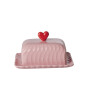 Rice Seramik Tereyağlık - Pembe Kalp