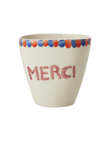 Rice El Yapımı Oval Seramik Kupa - Merci