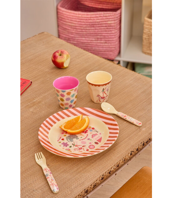 Rice Melamin Çatal & Kaşık Seti // Fun Fair - Pink