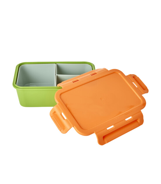 Rice Lunchbox 3 Bölmeli Yemek Kutusu // Orange - Green