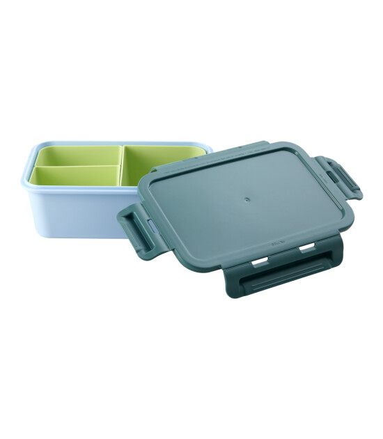Rice Lunchbox 3 Bölmeli Yemek Kutusu // Blue