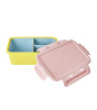 Rice Lunchbox 3 Bölmeli Yemek Kutusu // Soft Pink and Yellow