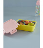 Rice Lunchbox 3 Bölmeli Yemek Kutusu // Soft Pink and Yellow