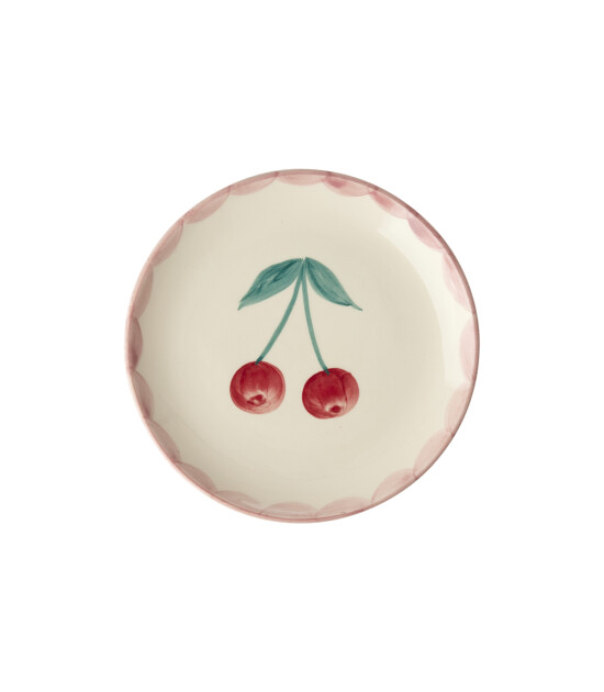 Rice El Yapımı Seramik Tatlı Tabağı // Cherry
