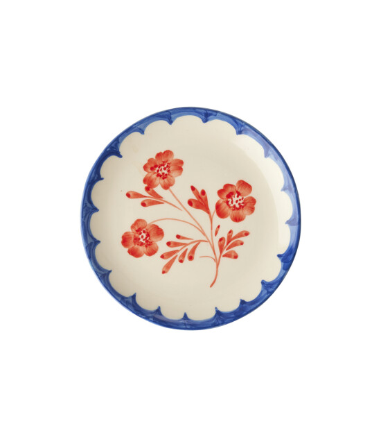 Rice El Yapımı Seramik Tatlı Tabağı // Vintage Flower