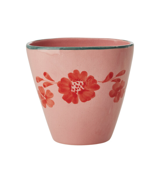 Rice El Yapımı Oval Seramik Kupa // Flower Wine
