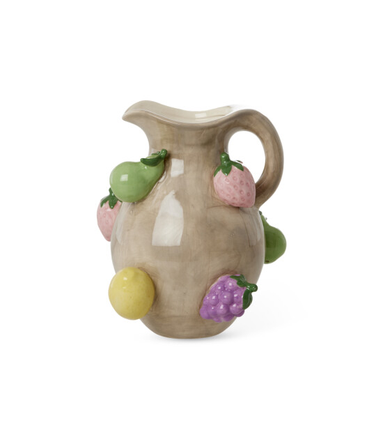 Rice El Yapımı Seramik S&uuml;rahi // Embossed Fuit