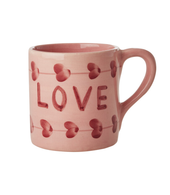 Rice El Yapımı Seramik Mug // Love