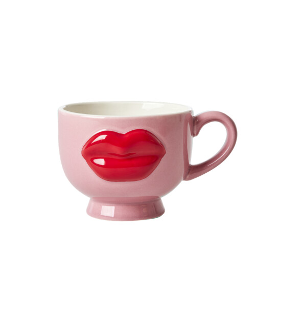 Rice Seramik Kupa // Lip - Pink