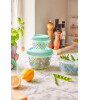 Rice Plastik Gıda Saklama Kabı Set // Dots - Mint