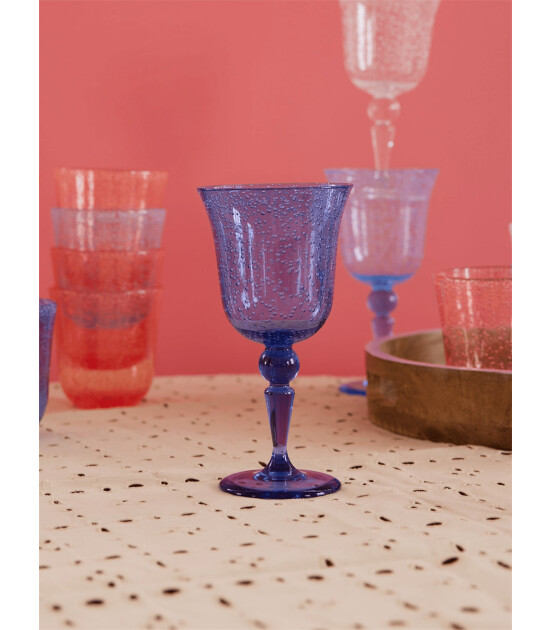 Rice Acrylic Kadeh Bardak // Bubble Design - Blue