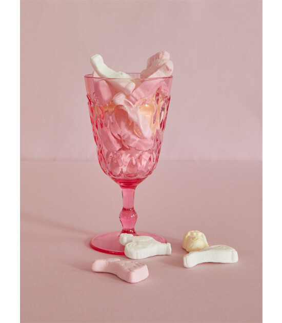 Rice Acrylic Kadeh Bardak // Swirly Embossed - Pink