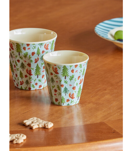 Rice Kids Melamin Çocuk Bardak (S) // Happy Forest - Green