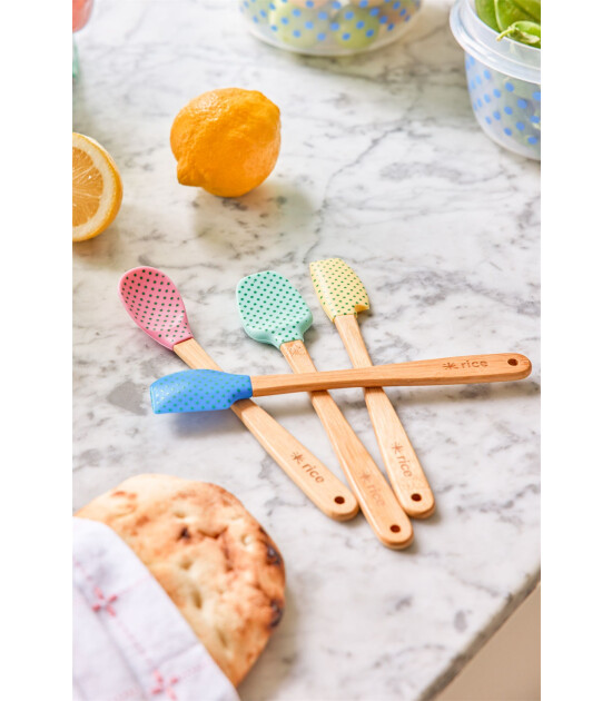 Rice Küçük Silikon Spatula // Dots Multi