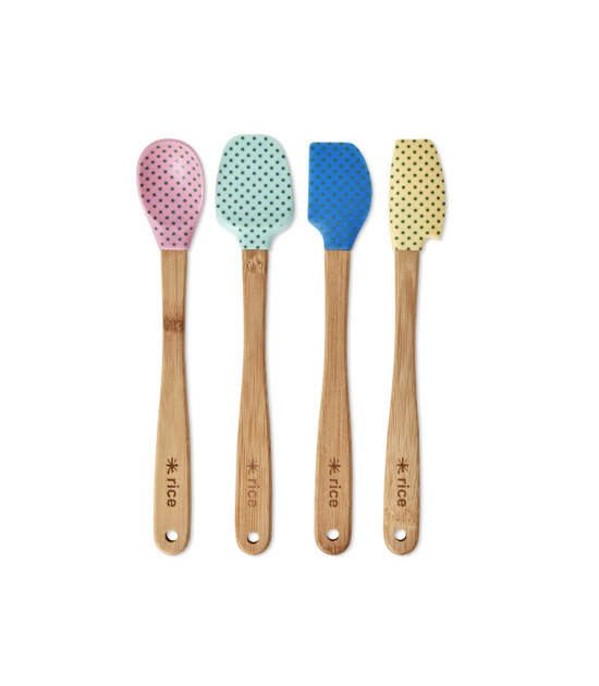 Rice Küçük Silikon Spatula // Dots Multi