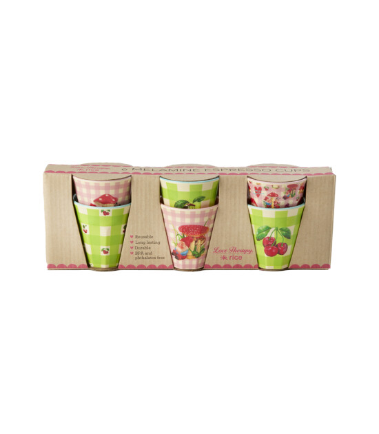 Rice Melamin Espresso Bardak Set (80 ml) // Love Therapy