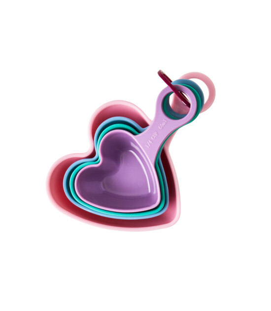 Rice Melamin Ölçü Kaşığı Seti // Heart