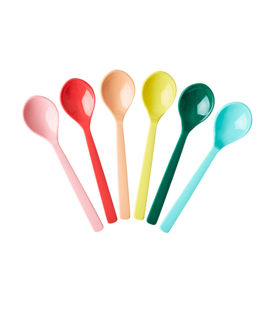 Rice Melamine Çay Kaşığı Set // Dance Out Colors (6 Adet)