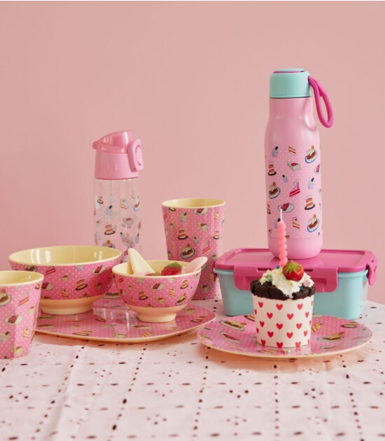 Rice Lunchbox 3 Bölmeli Yemek Kutusu // Pink - Mint