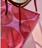 Rice Recycled Geri Dönüşümlü Plastik Halı // Pink and Red Sea Shell Design