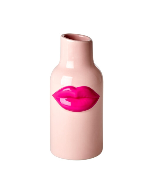 Rice Seramik Lips Vazo (S) // Pink - Fuchsia