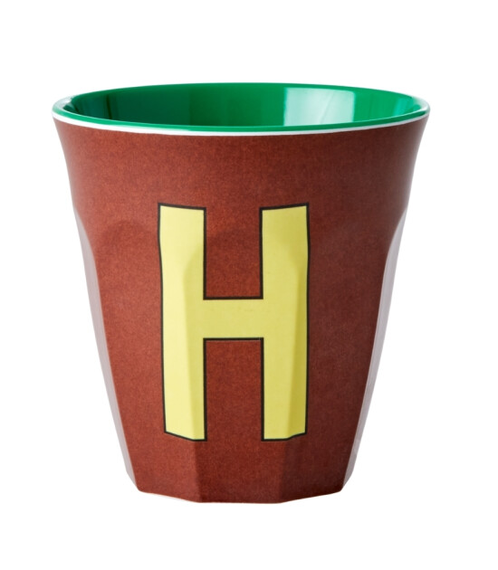 Rice Melamin Harf Bardak (M) // H - Brown