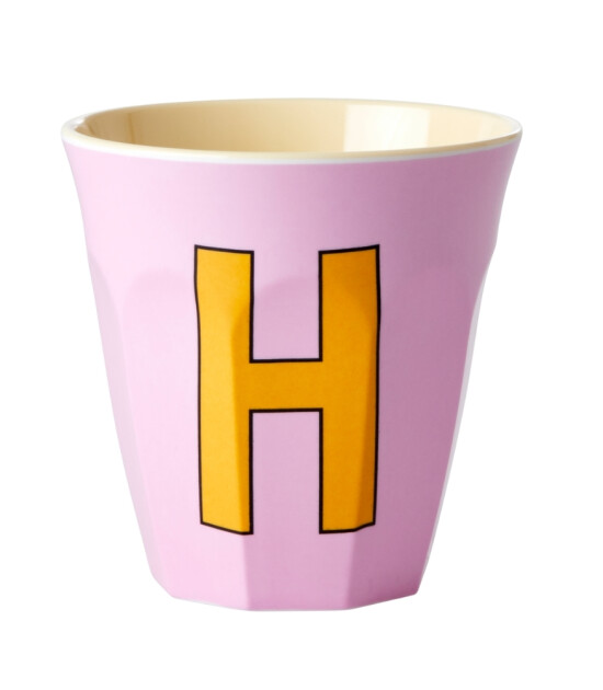 Rice Melamin Harf Bardak (M) // H - Pink