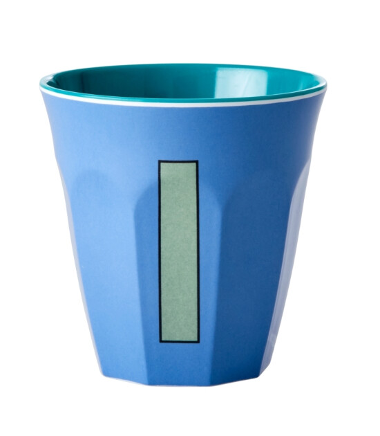 Rice Melamin Harf Bardak (M) // I - New Dusty Blue