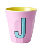 Rice Melamin Harf Bardak (M) // J - Pink