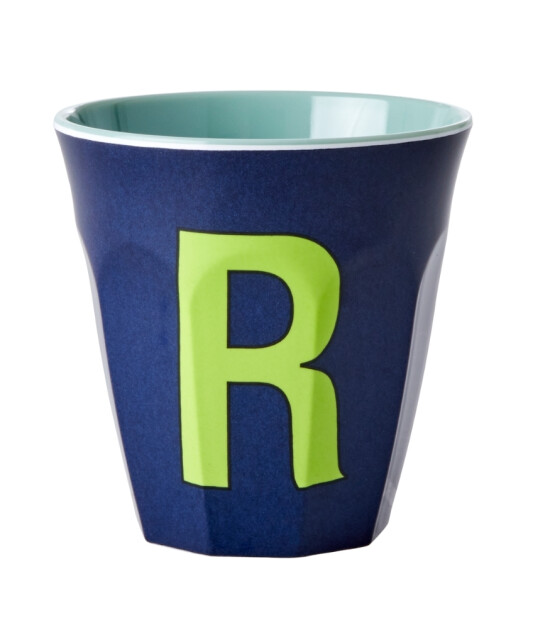 Rice Melamin Harf Bardak (M) // R - Dark Blue