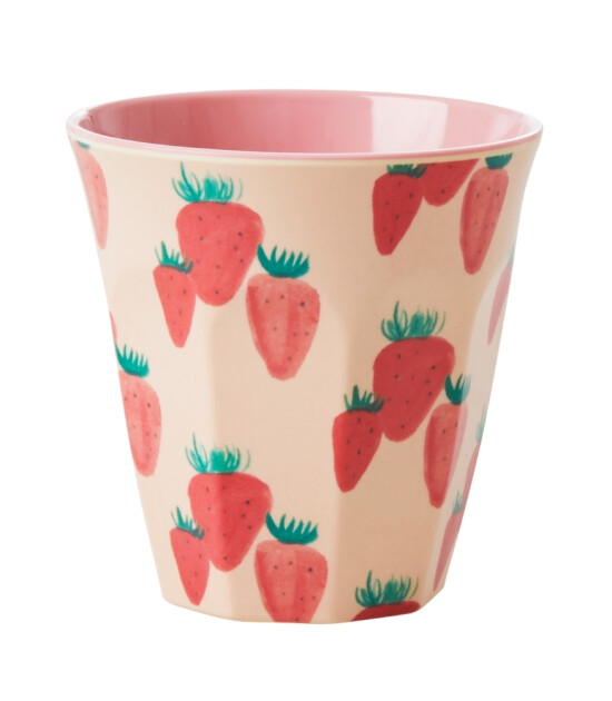 Rice Melamin Bardak - Medium // Strawberry
