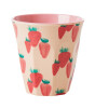 Rice Melamin Bardak - Medium // Strawberry