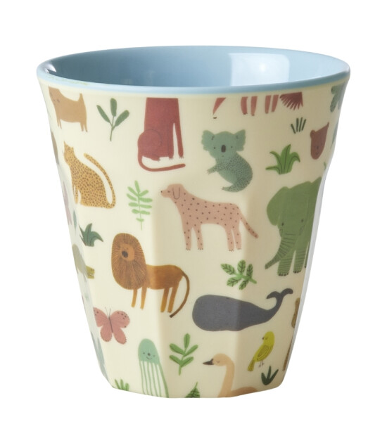 Rice Melamin Bardak (M) // Medium // Sweet Jungle - Dusty Blue