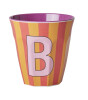 Rice Melamin Harf Bardak (M) // B - Stripe