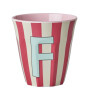 Rice Melamin Harf Bardak (M) // F - Stripes