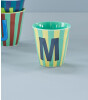 Rice Melamin Harf Bardak (M) // M - Stripes