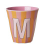 Rice Melamin Harf Bardak (M) // M - Stripe