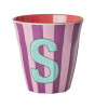 Rice Melamin Harf Bardak (M) // S - Stripe