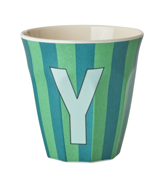 Rice Melamin Harf Bardak (M) // Y - Stripes