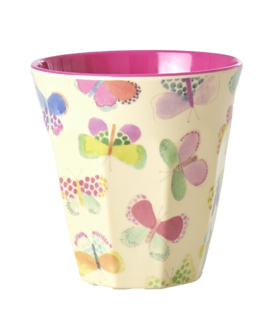 Rice Melamin Bardak - Medium // Butterfly